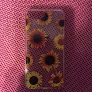 iPhone 7 plus sunflower clear case